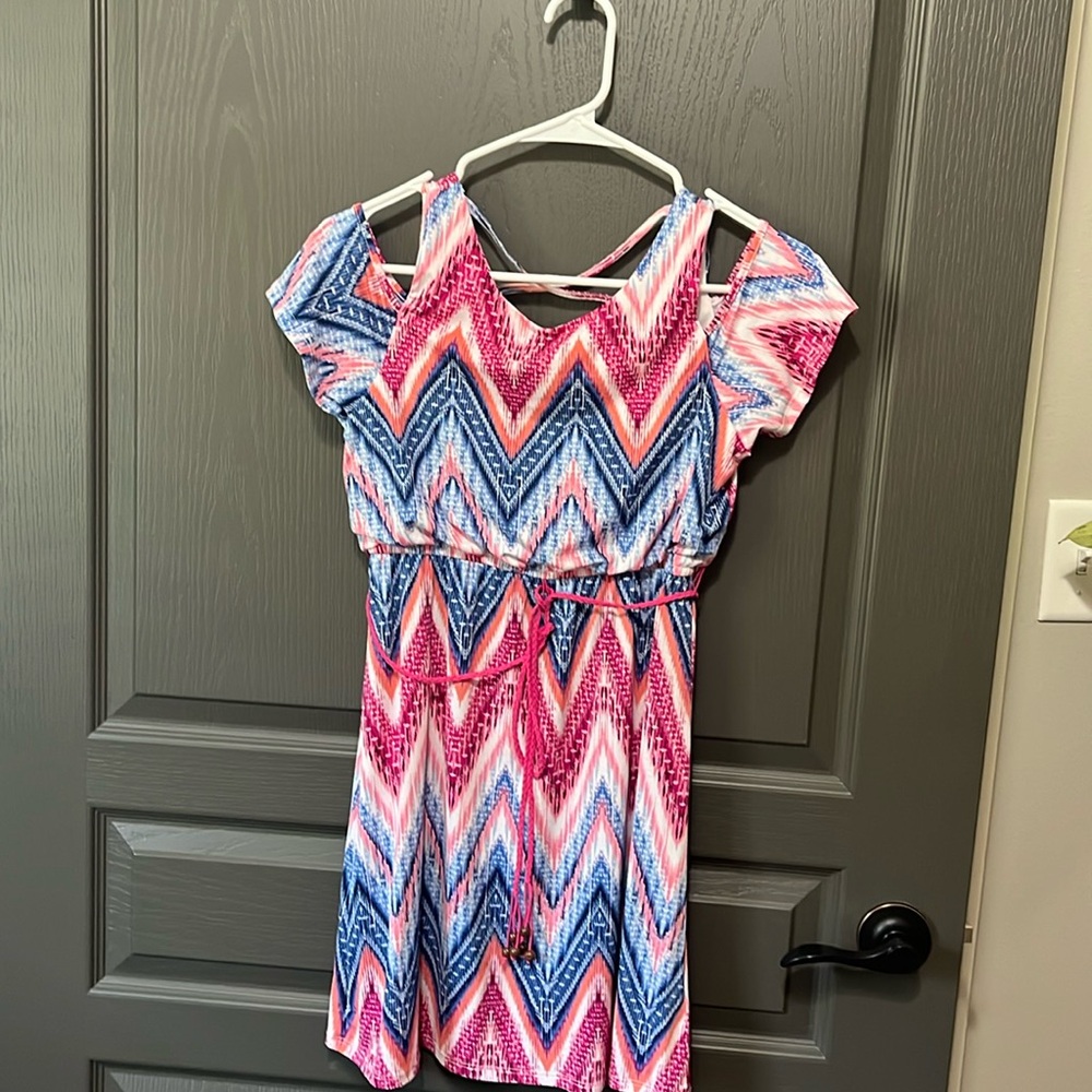Chevron Pattern dress for girls size 12